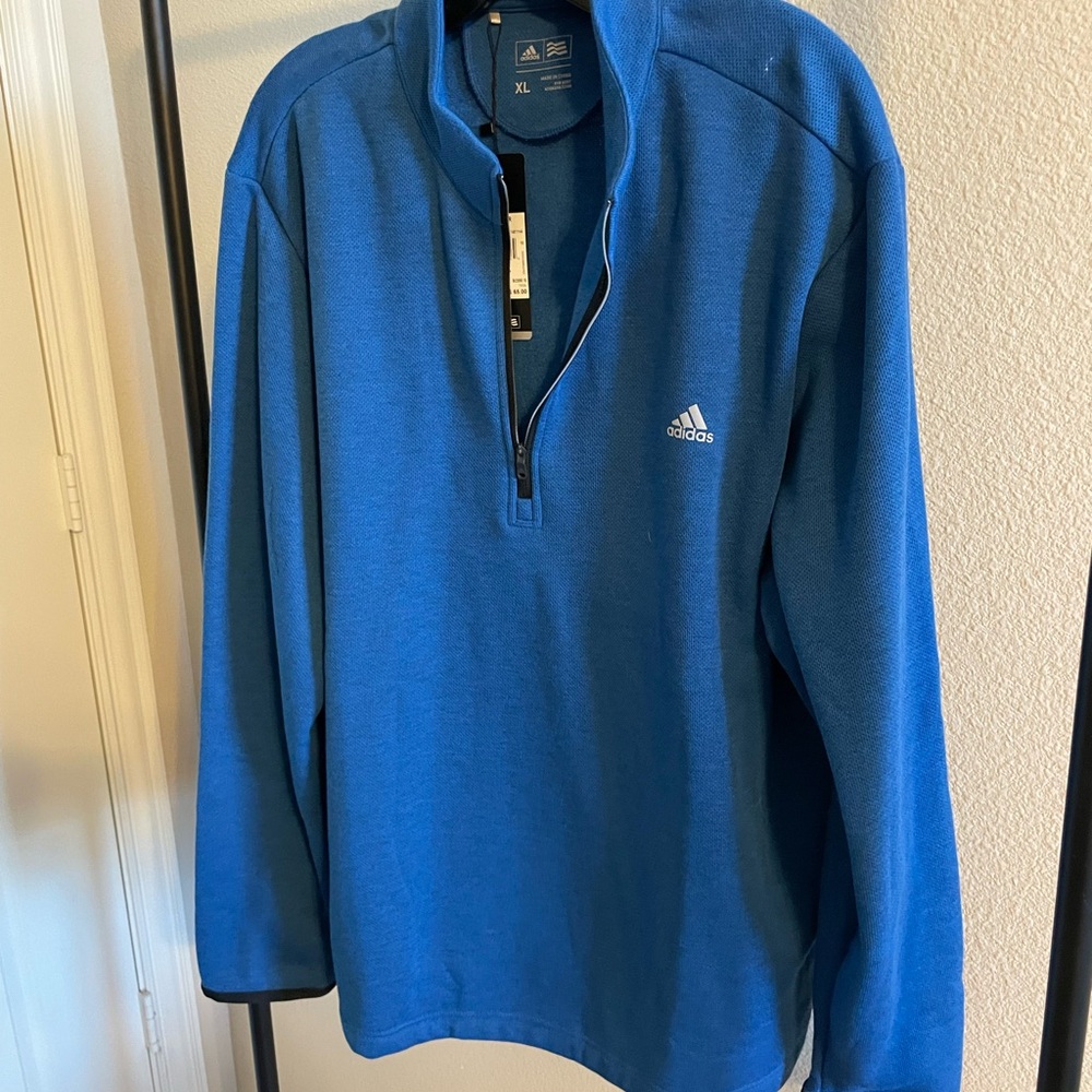 Adidas Royal Blue Half-Zip Sweatshirt